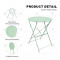 Modern Outdoor Garden Restaurant Coffee Table Garden Metal Furniture Steel Folding Chair Table Outdoor Patio Bistro Furniture