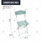 Outdoor Durable Steel Folding Bistro Chair for Dining Outdoor Living Room or Park Use for Wedding Events Partylron Folding Chair