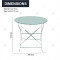 Modern Outdoor Garden Restaurant Coffee Table Garden Metal Furniture Steel Folding Steel Table Hollow Pattern Design Table