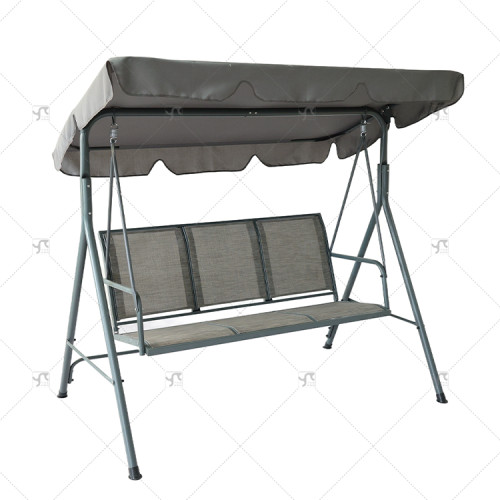 Outdoor Polyester Swing Bench Cover Courtyard Swing Top Cover Set Garden Waterproof Dust Cover 3 Person Grey Porch Swing