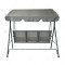 Outdoor Polyester Swing Bench Cover Courtyard Swing Top Cover Set Garden Waterproof Dust Cover 3 Person Grey Porch Swing