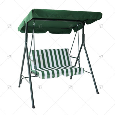 Modern Outdoor 2-Seater Outdoor Steel Frame Swing Chair with Fabric Canopy for Patio Park Double Person Metal Outdoor Furniture