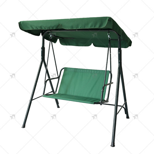 Modern Outdoor 2-Seater Outdoor Steel Frame Swing Chair with Fabric Canopy for Patio Park Double Person Metal Outdoor Furniture
