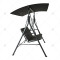 3-Person Metal Frame Swing Chair for Outdoor Terrace Beach Garden Waterproof Canopy for Living Room Outdoor Furniture Swing