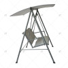 Outdoor Double Hanging Swing Chair Canopy 2 Seats Metal Frame Wrought Iron Patio Teslin Garden Beach Patio Canopy Gazebo Pergola