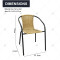 Modern Outdoor Leisure Stackable Chair With Rattan Design Single Iron Back Stool for Courtyard Conference Balcony Home Use