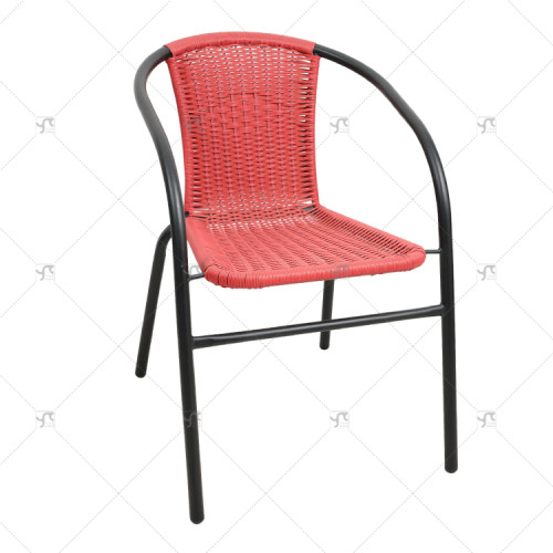 Outdoor Modern Rattan Furniture Leisure Chairs Rattan Backrest Chairs Outdoor Patio Seats for Coffee Shop Outdoor Restaurant