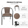Outdoor Furniture Leisure Garden Chairs Rattan Backrest Chairs Outdoor Patio Seats for Coffee Shop Outdoor Restaurant