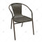 Outdoor Furniture Leisure Garden Chairs Rattan Backrest Chairs Outdoor Patio Seats for Coffee Shop Outdoor Restaurant