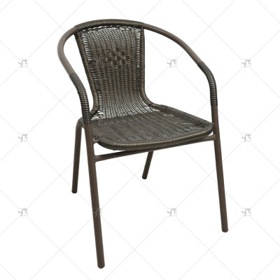 Outdoor Furniture Leisure Garden Chairs Rattan Backrest Chairs Outdoor Patio Seats for Coffee Shop Outdoor Restaurant