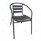 Outdoor Garden Steel Frame Stackable Chair Cafe Garden Portable Modern Restaurant Cafe Furniture Dining Chairs for Events