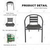 Outdoor Garden Steel Frame Stackable Chair Cafe Garden Portable Modern Restaurant Cafe Furniture Dining Chairs for Events
