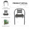 Outdoor Garden Steel Frame Stackable Chair Cafe Garden Portable Modern Restaurant Cafe Furniture Dining Chairs for Events
