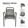 Outdoor Garden Steel Frame Fashion Cheap Leisure Outdoor Furniture High Back Patio Rattan Wicker Dining Garden Chair
