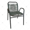 Outdoor Garden Steel Frame Fashion Cheap Leisure Outdoor Furniture High Back Patio Rattan Wicker Dining Garden Chair