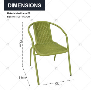 Outdoor Leisure Tables and Chairs Hotel Terraces Backrest Chairs Villas Gardens Rattan Chairs for Outdoor Courtyard Use