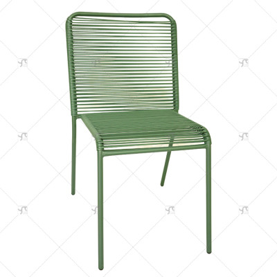 Colorful Rope Roping Leisure Chair with Steel Frame Indoor Outdoor Stackable for Home Use for Villa  Living Room