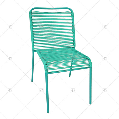 Colorful Rope Roping Leisure Chair with Steel Frame Indoor Outdoor Stackable for Home Use for Villa  Living Room