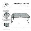 Grill Camping Table Outdoor Folding Picnic Table - Portable Compact & Foldable for Easy Storage -Great for Picnic Garden Patio