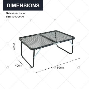 Grill Camping Table Outdoor Folding Picnic Table - Portable Compact & Foldable for Easy Storage -Great for Picnic Garden Patio