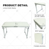 Outdoor Aluminum Foldable Dining Table Portable Camping Table Easy Folding and Saving Space Lightweight Picnic Table for Family