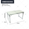 Outdoor Aluminum Foldable Dining Table Portable Camping Table Easy Folding and Saving Space Lightweight Picnic Table for Family