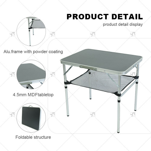 Outdoor Small Folding Table Portable Camping Table with Mesh Lightweight Aluminum with Carry Handle for Camping Picnic Outdoor
