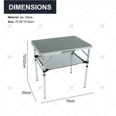 Outdoor Small Folding Table Portable Camping Table with Mesh Lightweight Aluminum with Carry Handle for Camping Picnic Outdoor
