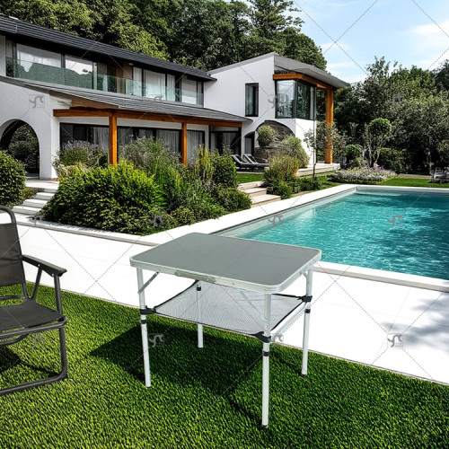 Outdoor Small Folding Table Portable Camping Table with Mesh Lightweight Aluminum with Carry Handle for Camping Picnic Outdoor