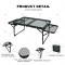 Modern Adjustable Portable Folding Expandable Dining Living Room Picnic Garden Bbq Camping Metal Outdoor Folding Portable Tables