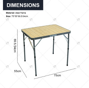 Outdoor Camping Picnicking Barbecue Folding Tables Steel Alloy Beach Tables Steel Tables and Chairs Folding Tables and Chairs