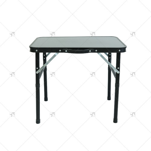 Outdoor Black Aluminium Folding Camping Table Portable Outdoor Picnic Table with Adjustable Height Easy-to-Carry Feature Table