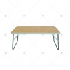 Outdoor Steel Folding Table Picnic Barbecue Bamboo Wooden Bamboo Tabletop Camping Portable Furniture Bed Computer Portable Table