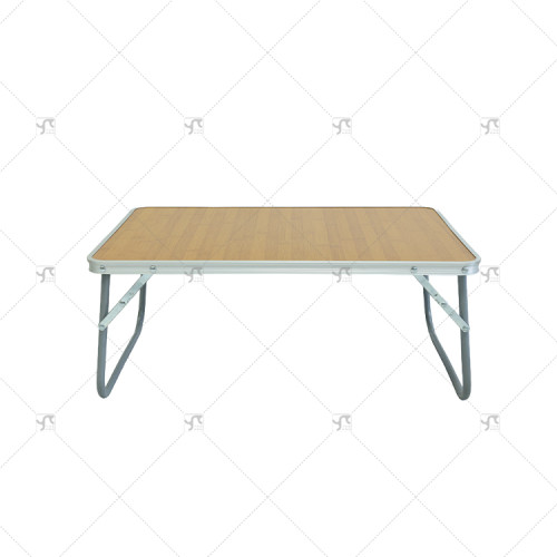 Outdoor Steel Folding Table Picnic Barbecue Bamboo Wooden Bamboo Tabletop Camping Portable Furniture Bed Computer Portable Table
