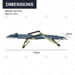 Adjustable Zero Gravity Steel Chair China's Portable Folding Beach Sun Loungers Fishing Outdoor Camping Lron Outdoor Furniture