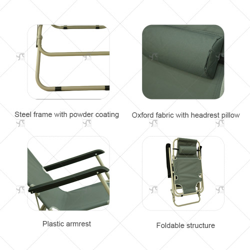 Hot Selling Camping Outdoor Folding Garden Zero Adjustable Chair Folding Reclining Beach Chair Folding Gravity Lounge Chair