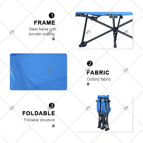 Modern Children Design Metal Folding Camp Cot High Quality Ultralight Portable Lron Frame for Outdoor Camping Beach Massage Use
