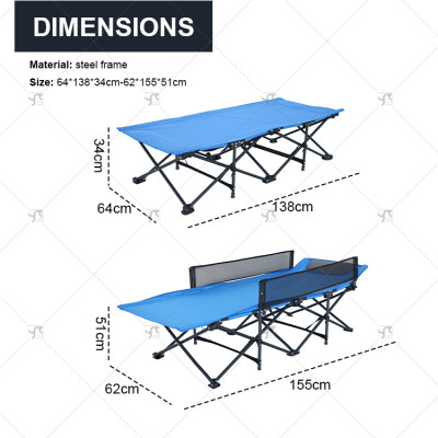 Modern Children Design Metal Folding Camp Cot High Quality Ultralight Portable Lron Frame for Outdoor Camping Beach Massage Use