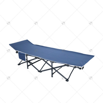 Outdoor Folding Bed Beach Folding Lounge Chair Noon Break Outdoor Camping Portable Folding Metal Single Sofa Bed Lunch Break Bed