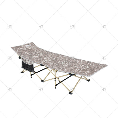 Outdoor Folding Bed Beach Folding Lounge Chair Noon Break Outdoor Camping Portable Folding Metal Single Sofa Bed Lunch Break Bed