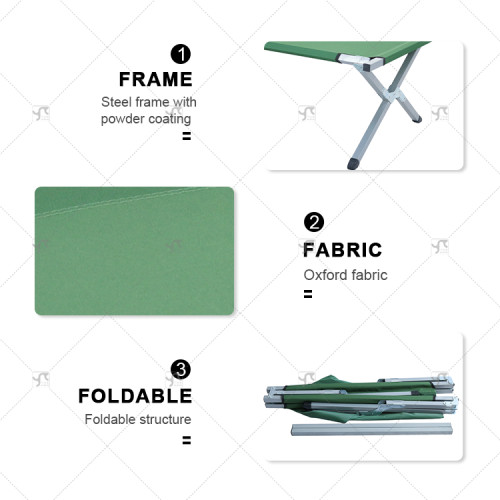 Hot Sale Lightweight Portable Lightweight Folding Sleeping Bed Outdoor Camping Cot with Storage Bag for Adults Travelling Hiking