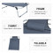 Outdoor Beach Folding Bed  Adjustable Lightweight Camping Portable Metal Folding Camping Bed Bed Outdoor Folding Bed with Pillow