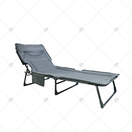 Outdoor Adjustable Portable Recliner Foldable Qutdoor Sun Lounger Lounge Chair Breathable Comfort Bed for Office or Lunch Break