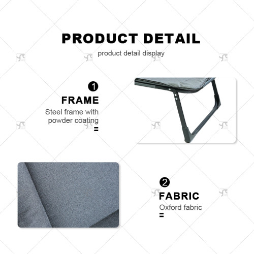 Outdoor Adjustable Portable Recliner Foldable Qutdoor Sun Lounger Lounge Chair Breathable Comfort Bed for Office or Lunch Break