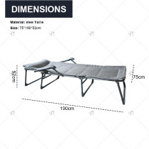 outdoor Modern Portable Folding Outdoor Camping Bed for Adults for Beach & Home Office Relaxation Conveniently Foldable Bed