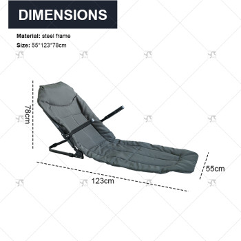 Multi Position Adjustable Portable Folding Outdoor Chaise Lounger Reclining Folding Bed