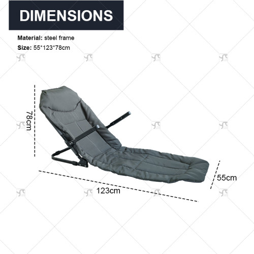 Multi Position Adjustable Portable Folding Outdoor Chaise Lounger Reclining Folding Bed