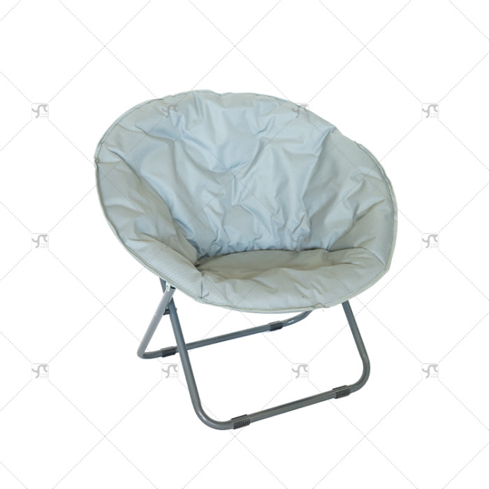 Outdoor Leisure Portable Folding Camping Moon Chair Foldable Metal Oxford Beach Lounge Chair for Outdoor Park Use Factory Direct