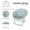 Outdoor Leisure Portable Folding Camping Moon Chair Foldable Metal Oxford Beach Lounge Chair for Outdoor Park Use Factory Direct
