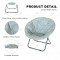 Outdoor Leisure Portable Folding Camping Moon Chair Foldable Metal Oxford Beach Lounge Chair for Outdoor Park Use Factory Direct